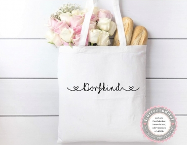 Tasche Dorfkind oder anderer Name Einkaufen, Muttertag Geburtstag, Kindergarten Wunschname KITA Kindergarten Einschulung Lüttentüddel®